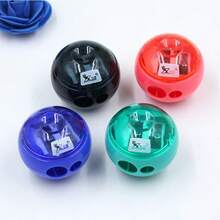 1pc Cute Spherical Planet Pencil Sharpener, Round Dual Hole Handheld Pencil Cutter, Mini Portable Pencil Sharpener, Kids Student Stationery Prize Gift For School Daily Writing Use - Multiple Colors and Random Styles - View 5