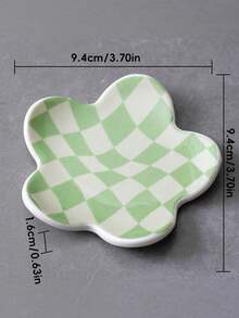 Elegant Floral Pattern Jewelry Tray Ring Dish Open Earring Ring Necklace Key Storage Organizer Vanity Wedding Decor Women Birthday Jewelry Display Stand Home Decor Room Decoration - Multicolor - View 9