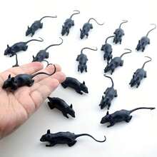 2/4/6/10pcs Mini Fake Mouse, Halloween Realistic Mice Prank Plastic Mice Toys | Small Fake Rats For April Fools Day Tricks Party Supplies - Multicolor - View 2