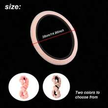 Plush Steering Wheel Cover Without Inner Ring, Car Interior Accessory Set, Breathable Elastic Car Steering Wheel Cover, Luxury Ultra-Fine Fiber Plush Cute Steering Wheel Protector, Suitable For SUV, Truck, Sedan, Car And Pickup, Non-Slip Design, Unisex Car Steering Wheel Accessory, Vehicle Interior Decoration Accessory, Elastic Easy-Grip Non-Slip Protector Steering Wheel Cover - A - View 8