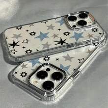 1件金屬透明個性化多圖案星星設計手機殼，適用於 iPhone 16 Pro Max/17/16/15/14 Plus/13/12/11/Air 保護殼 - 彩色 - 查看 5
