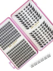 32-Row Double Box Large Capacity Segmented Cluster False Eyelashes, 3D Fluffy Single Cluster Eyelash Extensions, DIY Self-Application Thick Eyelashes For Home Makeup Beginners - View 3