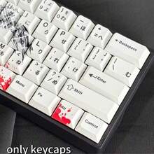 73-Key Black & White Color Scheme Keycaps, Cherry Height, Dye-Sublimation Process, PBT Material, Line Art Style, Anime Keycaps, Highly Attractive Personalized Keycaps, Support DIY, Suitable For 61/64/68/75/84/87/98/104/108-Key Mechanical Keyboards, Smooth Touch Wear-Resistant Non-Fading, Suitable For Holiday Gifts And Desktop Matching, Create Your Own Unique Keyboard, Customized Keycaps, Keycaps, Keycap Set, Mechanical Keyboard Keycaps, PBT Keycaps, Gaming Keycaps, Keyboard Accessories - View 6