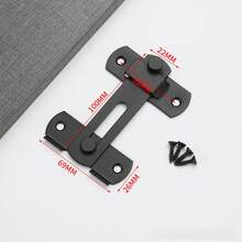 Heavy Duty Safety Door Lock Handle, 180 Degree Adjustable Rotating Sliding Door Latch, Manual Bolt Lock, Suitable For Barn Door, Bathroom, Garage, Home, Office, Commercial Grade, Reinforced Metal Structure, Sturdy And Durable, Easy Installation, Comes With Mounting Screws - Door Lock - View 12