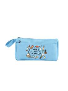 Cosmetic Bag With Cute Makeup Print Pattern. Easily Store Lipsticks, Eyeshadows, Makeup Brushes, Powder Compacts And Other Makeup Items. Convenient For Commuting And Short Trips. Double Zipper Compartments For Organized Storage, Items Are Easy To Find. Simple And Versatile, It Can Be Used As A Practical Makeup Bag, Pencil Case, Or Miscellaneous Storage Bag. A Great Storage Item For Students And Beauty-Loving Girls For Daily Outings. - Multicolor - View 14