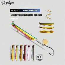 1PC 10‑30g Long Cast Metal Jig Lure, Rotatable Single Hook Spinner Blade Hard Bait For Saltwater Freshwater Inshore Offshore Fishing - Multicolor - View 3