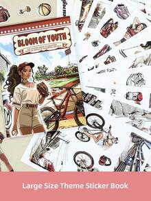 DanSoul 20 Large Sports Aesthetic Planner Sticker Book, Adult Use, Pre-Cut Waterproof Dual-Material Matte PET, Suitable For Scrapbooking, Planner DIY Crafts, Back To School Gift Supplies - Journaling Stickers - View 11