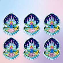 1/2/4pcs "Do This For Your Little One" Stickers, Cute Heart Pendant Princess Castle Design, Adorable And Durable Stickers, Perfect For Girls' Aesthetic Decoration, Suitable For Laptops, Coasters, Desks And Luggage - Style 1 - View 9