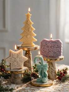 Standing Christmas Candy Cane Silicone Mold Snowflake Candle Mould Christmas Gingerbread Man Tree Soap Concrete Silicone Mould Christmas Home Resin Decor - Multiple Styles - View 13