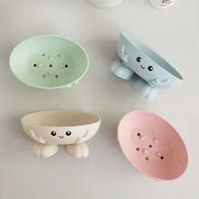 Cute Soap Box Creative Drainage Portable Student Dorm Bathroom Home Bathroom Soap Holder Storage Rack - A - View 1