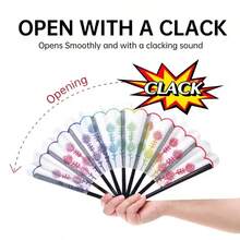 10pcs Women's Handheld Fans, Vintage Pattern Design, Bright Retro Style, Lightweight And Portable, Suitable For Daily Use, Outdoor Activities And Party Occasions, Ideal Fashion Accessory Choice - Hand Fan - View 2