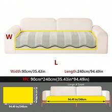 1件全季節通用雪尼爾防滑沙發坐墊，輕奢高級座墊，適用於1–4人座沙發，保護套，可機洗 - 多色 - 查看 23