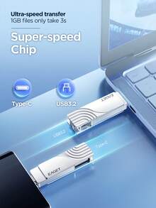 High‑Speed USB3.2 Type‑C Flash Drive EAGET 360 Degree Rotatable Metal OTG Pen Drive Up To 120MB/S For Mobile Phone Desktop Notebook - View 4