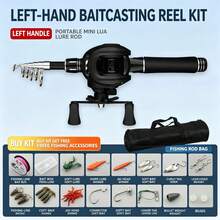 Fishing Starter Rod Set - Portable Telescopic 1.5m/4.92ft Fishing Rod, Spinning Reel & Hook Combo - Perfect For Beginners And Teens - Multicolor - View 5