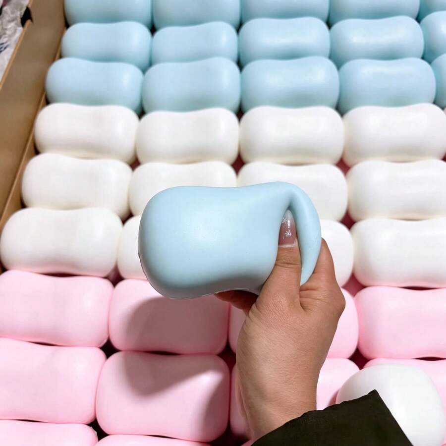 Soap Stress Relief Squeeze Toy, Fake Soap Squishy, Slow Rebound High Elasticity Soft Skin-Friendly Multi-Shape Cute Healing Toy - Multicolor - View 1
