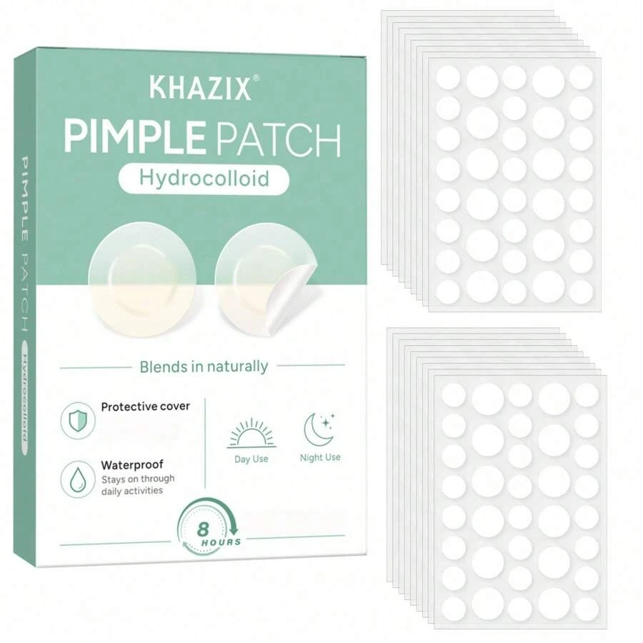 360 buah Plester Jerawat Hidrogel - Plester Tak Terlihat Berkualitas Tinggi. Cocok untuk Semua Jenis Kulit, Ideal untuk Perawatan Kulit, Perawatan Wajah, dan Penggunaan Lainnya. - beraneka warna - View 1