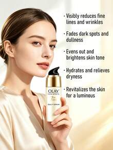Olay Total Effects 7-In-1 日霜 SPF15 50ml/1.7 Oz 可見減少細紋與皺紋外觀 | 改善肌膚紋理並均勻膚色 | 有助恢復青春光采 | 輕盈快吸收配方 - Daily Serum - 50ml - 查看 3