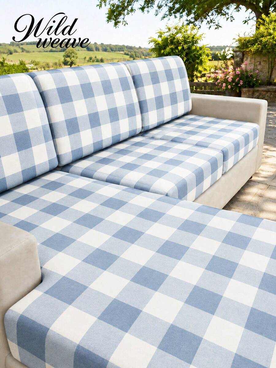 1pc Tropical Rainforest Leaf Pattern High Elasticity Sofa Cover, Polyester Material Full Coverage, Summer Casual, Suitable For Patio, Garden, Poolside, Multiple Occasions, Single Piece Sold Not Set Sofa Protector