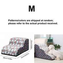 1pc Cartoon Pet Stairs, High Elasticity Foam Dog Steps 2/3/4 Levels, Pet Ramp, Suitable For Small Dogs And Cats, Non-Slip And Washable, Pet Climbing Stairs, Sofa Bed Climbing Support, For Elderly And Disabled Pets, Pet Stairs Furniture Protection Pad - Multicolor - View 20