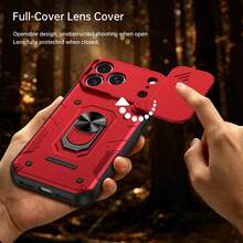 (Order & Follow Store To Get Free Lanyard) Military-Grade Shockproof Sliding Lens Protection Phone Case With Ring Stand + Hand Strap Phone Case / Compatible With Apple 18PROMAX/18PRO/17PROMAX/16promax Series Compatible With Samsung S26u Series Phone Case Compatible With Xiaomi 17 Series Compatible With Redmi Note15PRO Series Compatible With Honor 600 Series Compatible With Huawei Compatible With Google Compatible With Vivo Compatible With Motoedge70 60 50fusion/Compatible With Transsion - Purple - View 3