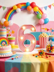 1pc 16cm/6.3in Pink Letter Light, Battery Powered LED Letter Light, Number Light Board, Suitable For Children's Room Decoration, Wedding, Birthday Party Decoration Light, Home And Room Decoration Letter Light, Christmas Halloween Decoration Letter Light - Pink - View 16