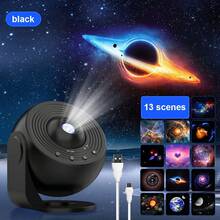 13-In-1 Galaxy Projector Light With Rotating Images - 180° Adjustable Bracket, Dimmable, 1h/2h Timer, USB Powered, Bedroom Sleep Aid, Astronomy Enthusiast Gift, Home Planetarium Decor, Holiday Atmosphere Light - Multi-color light - View 14