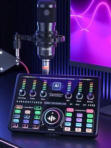 Mixer Audio DJ Bluetooth Ganda AI Portabel, Baterai Lithium Terintegrasi dengan Daya Tahan Baterai Ultra Panjang 6 Jam, Kartu Suara Mini Isi Ulang untuk Pertunjukan Langsung, Antarmuka Audio yang Kompatibel untuk Smartphone dan Laptop, Cocok untuk Streaming Langsung, Rekaman Podcast, Karaoke, Pesta Rumah, Pertunjukan DJ VJ, dan Produksi Musik Profesional - Penyetel AI Cerdas - View 4