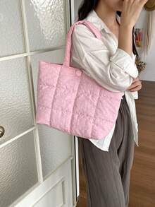 Mini Handbag Solid Color Pleated Edge Bow Flap Crossbody Women's Bag Fashionable Small Women's Bag - Pink - View 5