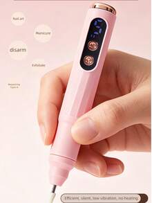 1 Set Rechargeable Nail Drill, Includes 11 Grinding Heads, Electric Nail Pen With Display Screen, Type-C Interface, 300mAh Battery Capacity, 5-Speed Variable, Suitable For Removing Dead Skin, Calluses, Nail Trimming, Nail Removal, Nail Polishing - Multicolor - View 5