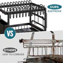 2 Tier Dish Drying Rack,Kitchen Counter Organizer,Dish Rack, Home Decor,Kitchen Essentials - View 6