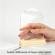 1pc Arched Acrylic Nail Color Display Stand With Base, Transparent Nail Display Board, Nail Salon Nail Practice Tool, Nail Tip Display Tool - Clear - View 8