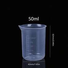 4pcs/Set 50ML/100ML Clear Plastic Beakers, Laboratory Measuring Cups, Kitchen Baking Supplies, Measuring Tools - Transparent - View 7