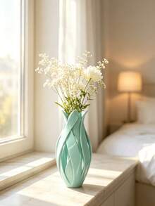 1/2pcs Creative Petal Wrapped Hollow Vase, Streamlined Artistic Floral Vessel, Desktop Dried Flower & Artificial Flower Storage Decor, Modern Luxury Style Living Room Entryway Tabletop Home Decoration Craft Vase - Bud Vase - View 3