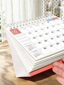 2027 Minimalist Desktop Standing Calendar, 2 Sizes Available, Office Desk Decor Mini Monthly Calendar, Creative Study Planner Self-Discipline Check-In Notebook Memo - Single Piece - View 5