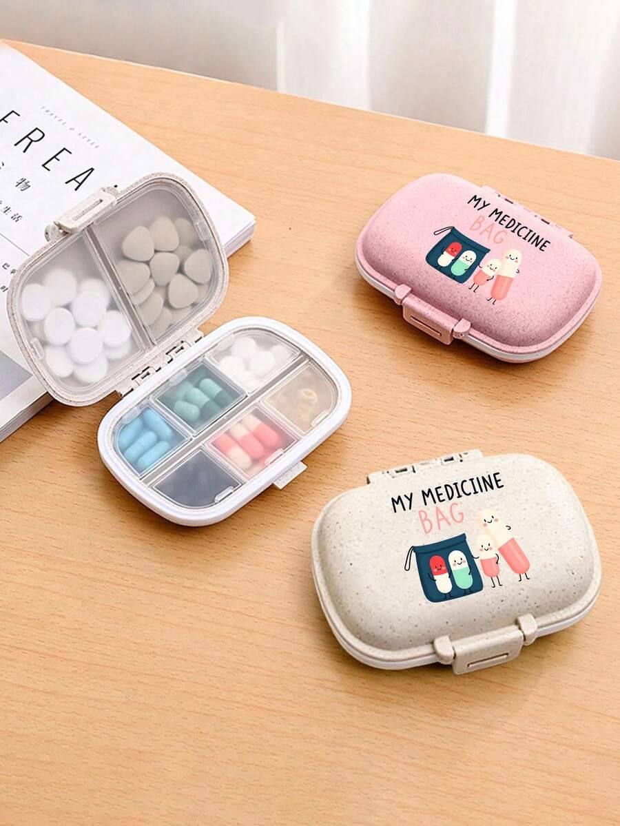Portable Sealed Pill Box - Easily Fits In Pocket, Handbag And Wallet, Essential For Daily Medication, Business Travel, 8-Compartment Design Medication Storage Box, Nurse's Day Gift - Multicolor - View 1
