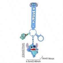 Mesuca Disney Stitch Character Keychain With Wrist Strap, Cute Character Pendant Decoration, Suitable For Backpack, Handbag, Car Keys, Multiple Styles Available, 1pc - View 7