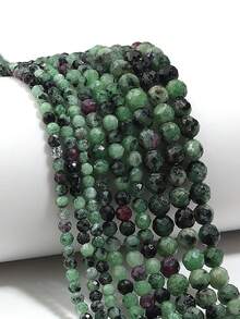 1 Strand 2/3/4mm Faceted Natural Epidote Beads For Jewelry Making DIY Bracelet Waist Beads Chain Bracelets Accessories - Multicolor - View 1