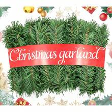 1pc Christmas Wreath, Artificial Soft Green Realistic Pine Branch Greenery, Suitable For Indoor And Outdoor Christmas Fireplace, Stairs, Door And Wall Decoration - Green - View 1