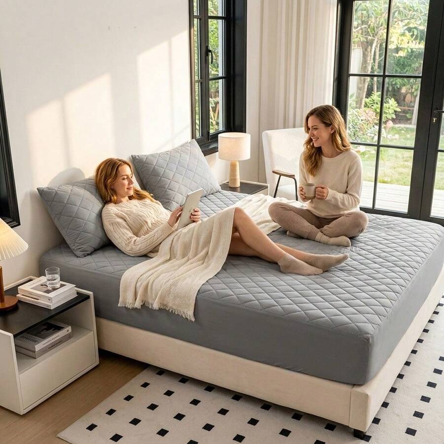 Mattress Protectors & Encasements - Grey - View 1