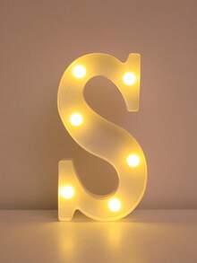 1pc 21cm White Luminous Letter Light, LED Letter Lamp,Light Up Alphabet Letters, Battery Operated DIY Spelling Letter Lights For Celebration, Indoor Room Decoration, Wedding Proposal Decoration, Birthday Party Decoration Letter Light Board - White - View 35