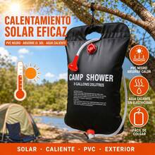 Portable 20L Solar Camping Shower Bag, Foldable Black PVC Shower With Shower Head And Hose, 5 Gallon Capacity For Hiking And Outdoor Use - Black - View 7