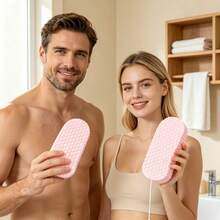 2 Pack Exfoliating Bath Sponge, Random Color, Soft Skin Friendly Shower Scrub Sponge, Dead Skin Remover Body Scrubber For Bathroom Daily Use - Multicolor - View 4