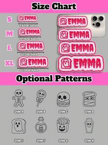 1/3/5pcs Customized Halloween Embroidered Name Patches, Personalized Name Labels For Clothing, Hats, Backpacks, Bridesmaid Name Tags, Text Patches For Lunch Boxes, Iron-On Name Labels, Customizable Aesthetic Apparel Decor - Multicolor 4 - View 4