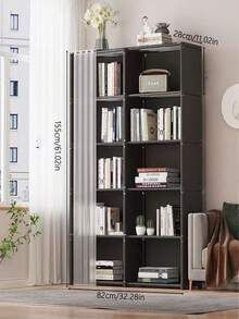 1pc Multi-Functional Storage Rack, Freestanding Metal Wardrobe Organizer With Dust Cover, Suitable For Home, Office, Classroom, Dormitory, Space-Saving Bedroom Storage Unit, Christmas, Halloween Entryway Organizer - Multicolor - View 13