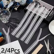 2/4 قطع سحاب شفاف لفستان التول، أداة أساسية لمشاريع DIY اليدوية والخياطة، تصميم منزلق مناسب للحقائب والملابس والإكسسوارات، لوازم الخياطة - متعدد الألوان - مشاهدة 13