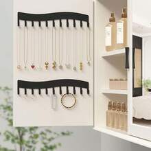 1pc Acrylic Wall-Mounted Jewelry Storage Rack | Decorative Art Style Necklace Holder, Ring, Earring, Bracelet Hanging Storage Display Rack, Suitable For New Year, Valentine's Day, Mother's Day, Summer Decoration, Multi-Functional Jewelry Organizer - Multicolor - View 1