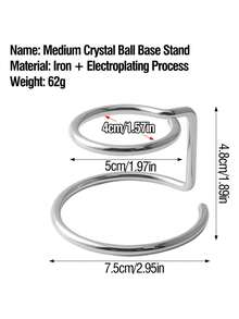 1pc Multi-Size Double-Layer Ring Metal Crystal Ball Base Stand, Rose Gold/Silver Vintage Iron Art Display Rack, Desktop Creative Storage Rack For Decorations, Crafts, Round Ball Ornaments - View 12
