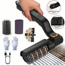 Rechargeable Electric BBQ Brush, Automatic Rust And Grease Cleaner For Outdoor Grill Grates, Cleaning Tool - Black - View 13