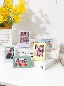 1/2/4/10/20/30pcs 3-Inch Mini Photo Frames, Colorful Plastic Vertical Photo Display Frames, Desktop Decoration Holiday Gift, Non-Magnetic - Photo Frame - View 4