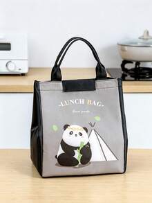 Cute Animal Forest Cartoon Lunch Bag, Portable Large Capacity Meal Tote Bag, Student Campus Office Travel Picnic Food Container Storage Bag, Cute Pattern With Handle Reusable Lunch Storage Bag, Daily Outdoor Dining Accessory - Multicolor - View 13